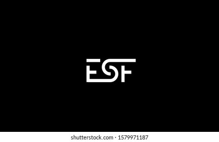 ESF,SFE,FSE,S,E and F , alphabet letter, monogram icon favicon 