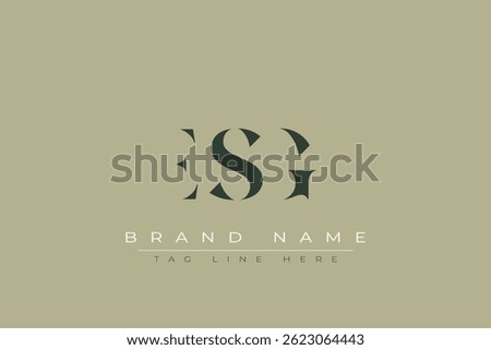 ESG abstract letter logo design. This logo is designed by three abstract letters.