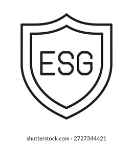 EsG acrónimo dentro de un contorno de escudo que transmite protección e inversión responsable