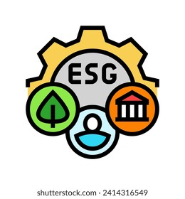 esg environmental social governance color icon vector. esg environmental social governance sign. isolated symbol illustration