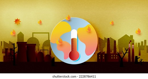 ESG as environmental social and governance concept.Green ecology and alternative renewable energy.Paper art Vector illustration.