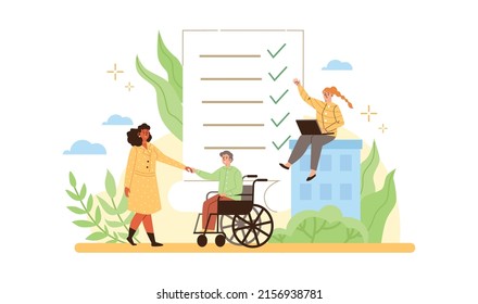 Esg, environmental, social governance, flat vector illustration design on white background. Social and corporate governance, banner, poster template