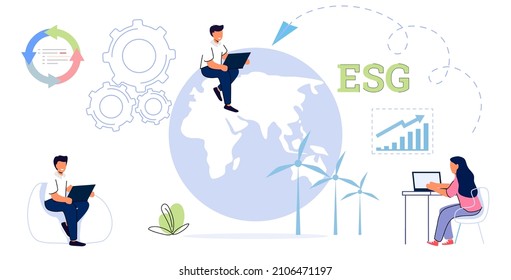 ESG Environmental Social And Governance Sustainable Green Company Resources Usage Commitment Responsible Attitude To Nature And Future Ethical Business Strategy Concept Sustainable Stocks Evaluation