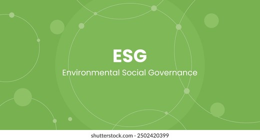 ESG Gobernanza social ambiental Energía sostenible Energía renovable Ecológico Icono ecológico Fondo 