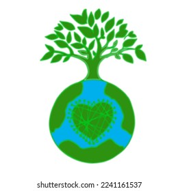 ESG, green energy, sustainable industry with windmills and solar panels. The concept of environmental, social and corporate governance. Vector illustration.
