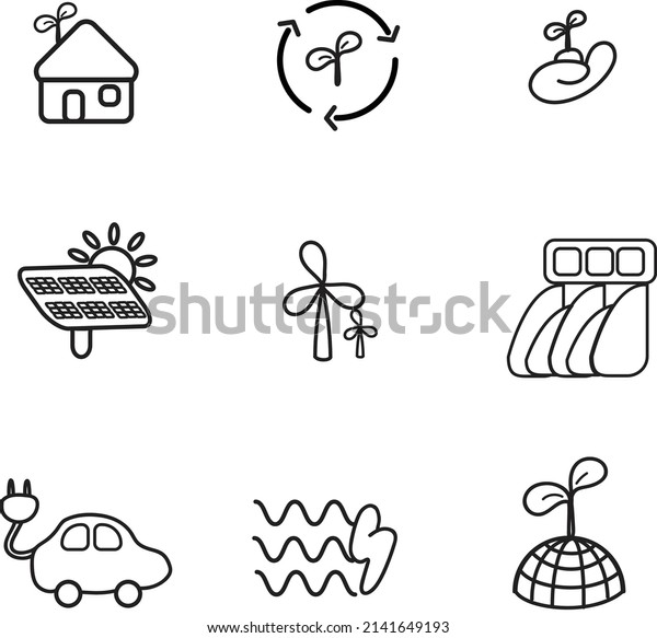 Esg Icon Set Sustainability Vector Stock Vector (Royalty Free ...