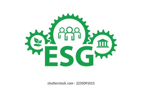 iconos de esg en fondo blanco