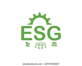 iconos de esg en fondo blanco