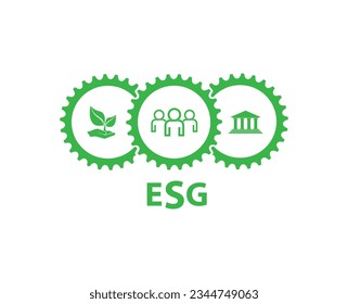 esg icons on white background
