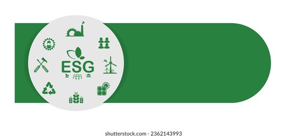 esg icons on white background