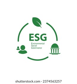 iconos de esg en fondo blanco