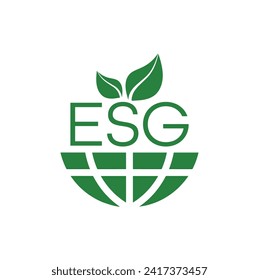 esg icons on white background