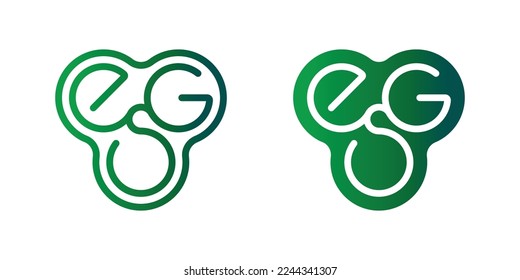 Logo de ESG. Concepto del emblema de la gobernanza social ambiental