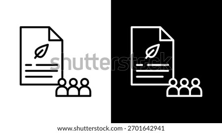 Esg Reporting White Icon Set Design