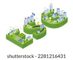 ESG Sustainability Environmental Isometric Illustration