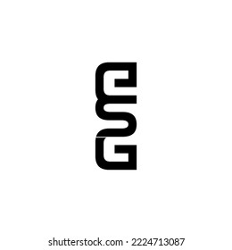 esg typography letter monogram logo design