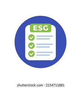 ESG vector icon with a checklist