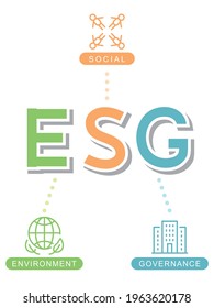 ESG Vector Infographic. Environment, Social, Governance.