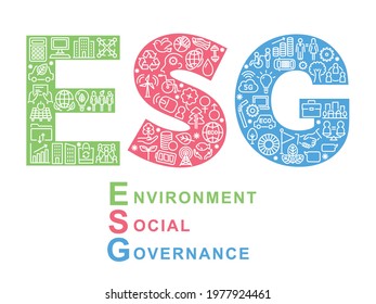 ESG Vector Logo Design. Environment Social Governance.