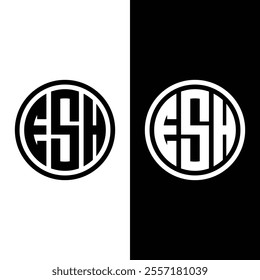 ESH Letter Monogram Logo Design Vector Stock Vector.