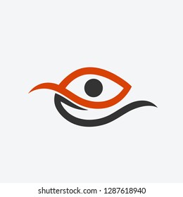 E-shaped abstract eye logo, modern and sophisticated design, industrial and business logo, network security, brand name, logo vector templates, web logo and information media
