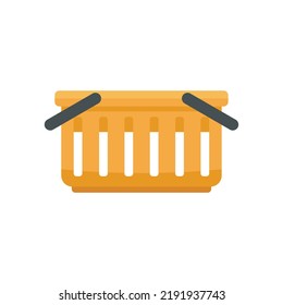 Eshop basket icon. Flat illustration of eshop basket vector icon isolated on white background