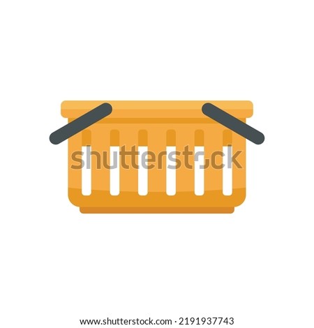 Eshop basket icon. Flat illustration of eshop basket vector icon isolated on white background