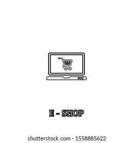 E-shop icon. Online buy and sell symbol. Logo design element