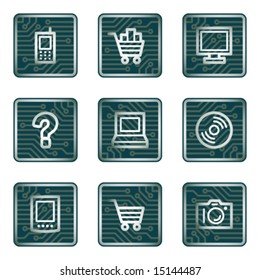 Iconos de tienda electrónica, serie electrónica