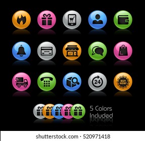 E-Shop Icons / The file Includes 5 color versions in different layers.