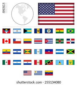 E-shop miniature flags. America