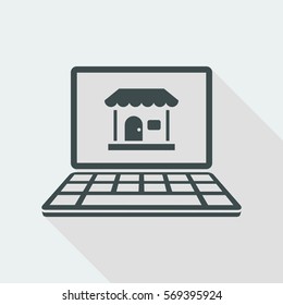 E-shop - Vector flat minimal icon