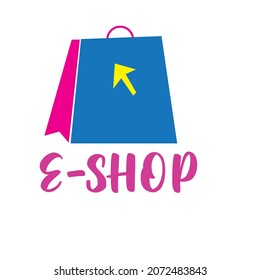 e-shop vector minimalist logo or e-commerce logo 