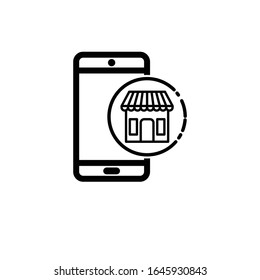 Eshopping, estore vector icon which can easily modify or edit