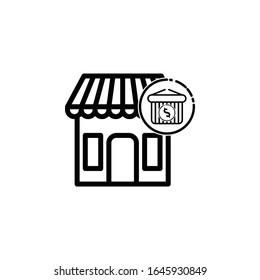 Eshopping, estore vector icon which can easily modify or edit