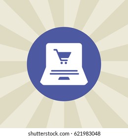 e-shopping icon. sign design. background