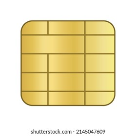 Esim. Esim-Karte für den mobilen Anschluss. Symbol einer Sim-Karte mit Chip. 5 g Chip eingebettet. Icon für Smartphone und Wireless. Mikrochip-Technologie für Kommunikation. Vektorgrafik.