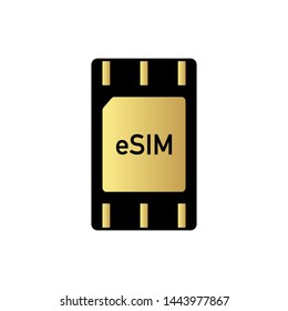 esim embedded sim card modern technology vector illustration