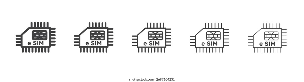 ESIM icon design, logo, app, UI. Vector illustration, EPS