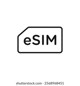 ESIM icon Isolated flat vector in outline