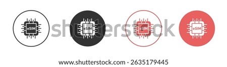 ESIM icon vector design template simple and clean style