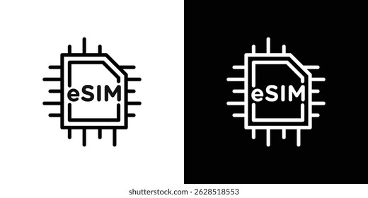 ESIM icon vector for web, computer and mobile apps