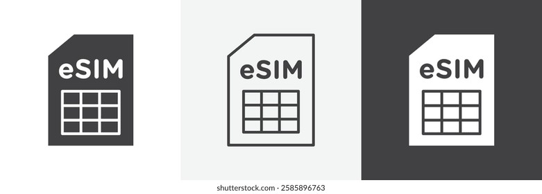 ESIM vector icons collection graphic designs for ui designs
