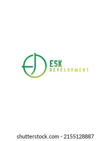 ESK Development creative modern vector logo template