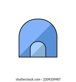 eskimo home icon minimalist illustration