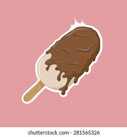 Eskimo ice cream hand drawn, vector illustration