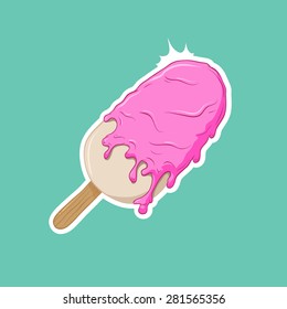 Eskimo ice cream hand drawn, vector illustration