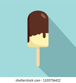 Eskimo ice cream icon. Flat illustration of eskimo ice cream vector icon for web design