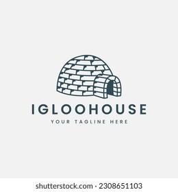 Eskimo igloo house logo gráfico de diseño vectorial plantilla Icono creativo