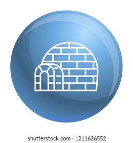 Eskimo igloo icon. Outline eskimo igloo vector icon for web design isolated on white background